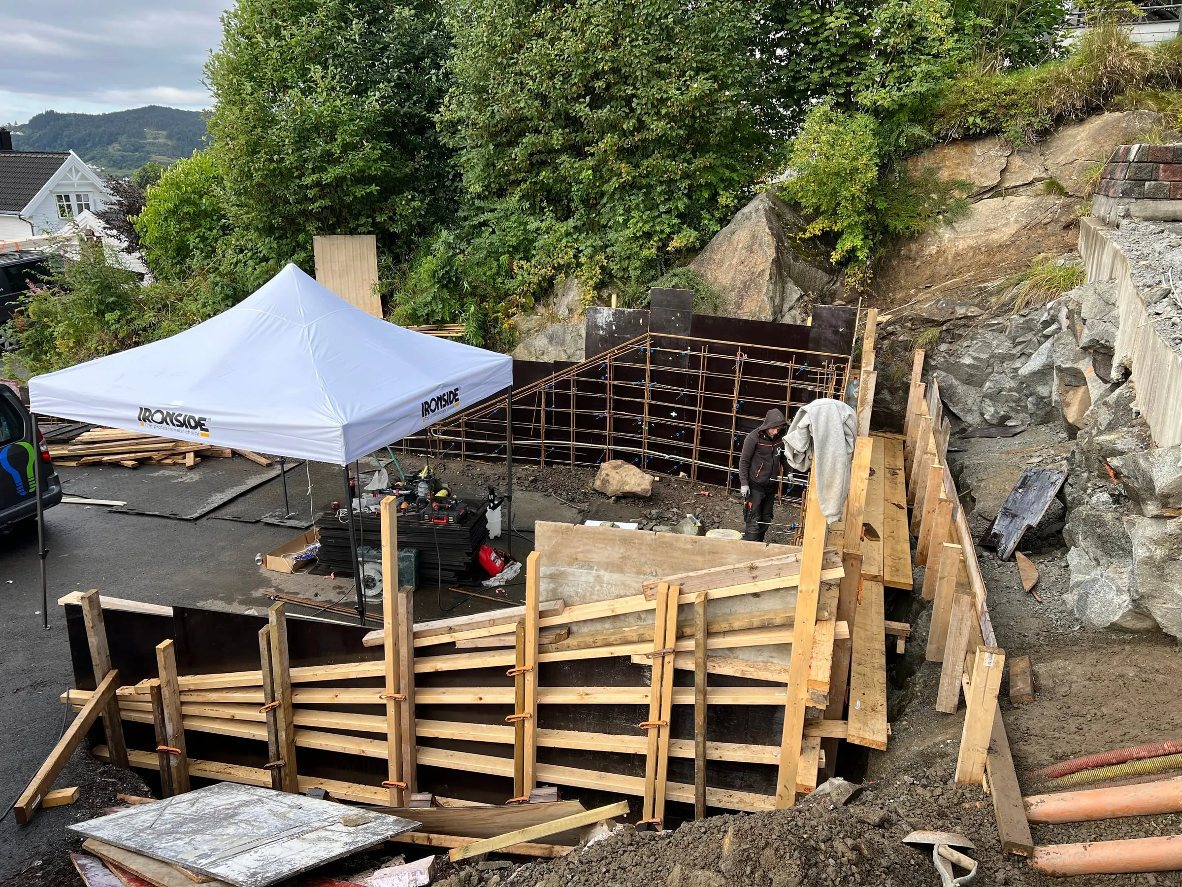 Anleggsplass under grunnarbeider, Ellingsen AS, Bergen